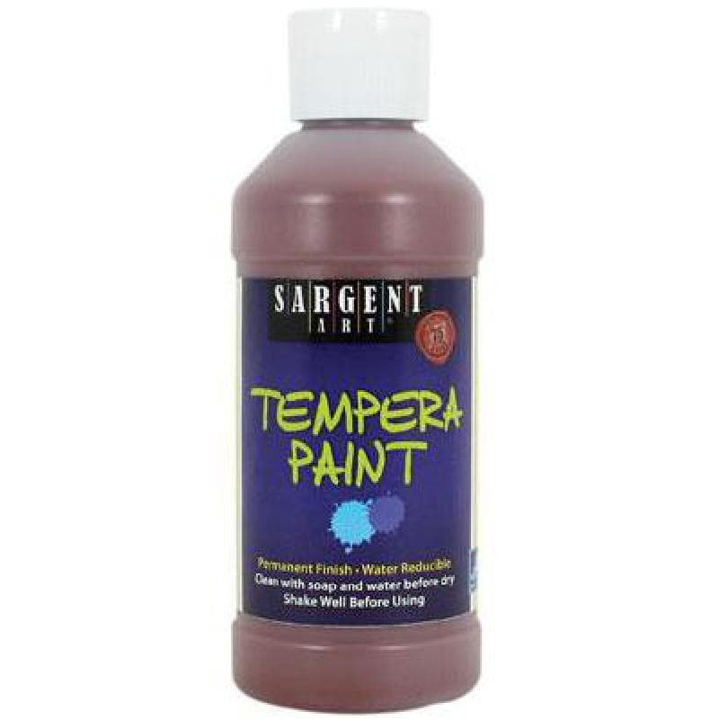 Sargent Art Permanent Finish Paint Tempera, Brown, 8.00 oz ( 227.30 ml )