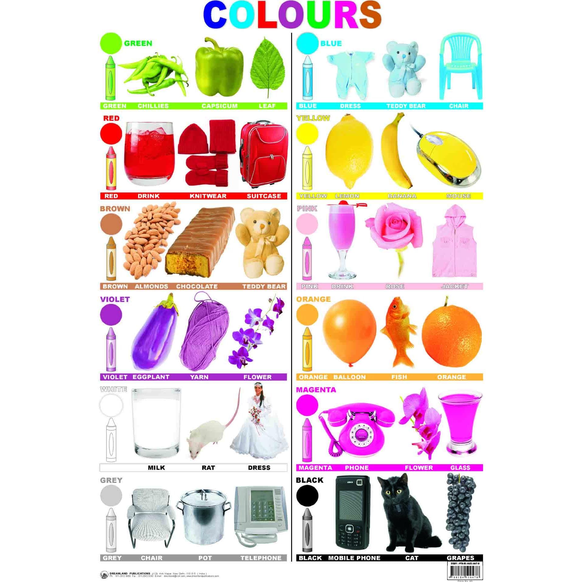 Dreamland Colours Chart