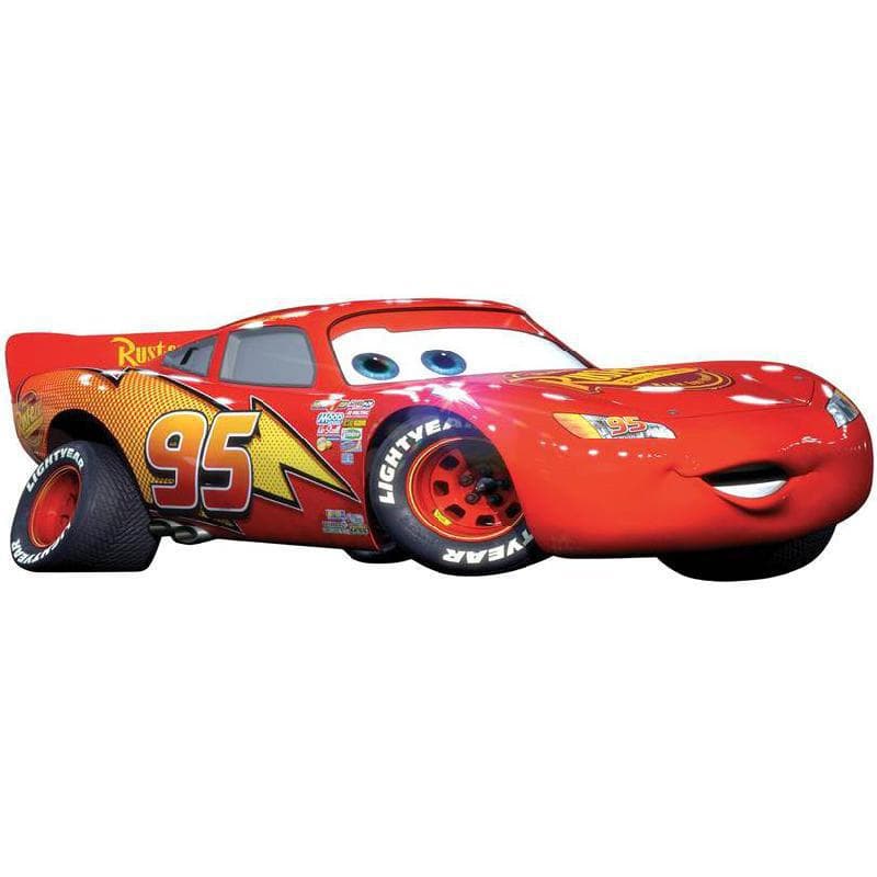 Disney Cars Wall Decals, Lightning McQueen, Red, 39.50 in ( 100.33 cm )X 17.50 in ( 44.45 cm )