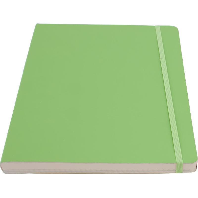 Venzi Memo Notebook, Elastic Band, 7.5 X 9.5 in, 192 Pages (96 Sheets), 1 Subject, Lined,