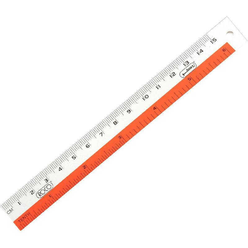 روكو مسطرة 2-لون، حافة مستقيمة 16 cm الومنيوم