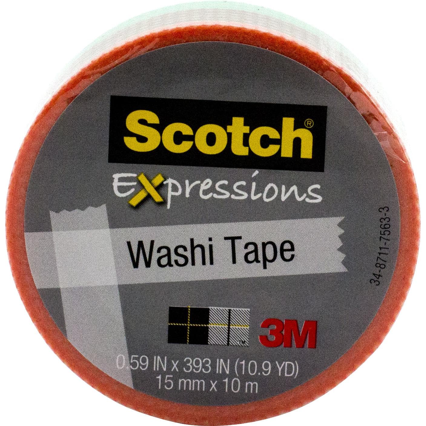 ثري ام اكسبيريشنز واشي شطرطون بلاستيك باستل قرميد 15 mm X 10 m