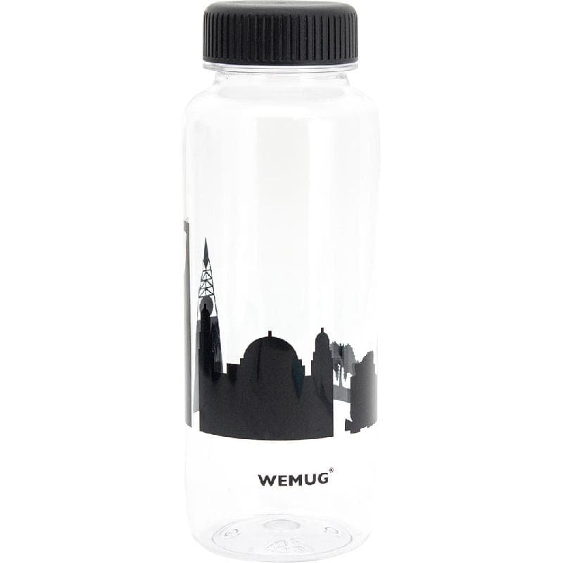 WEMUG Water Bottle, "Riyadh Jeddah", Cold, 500.00 ml ( 17.60 oz ), Clear