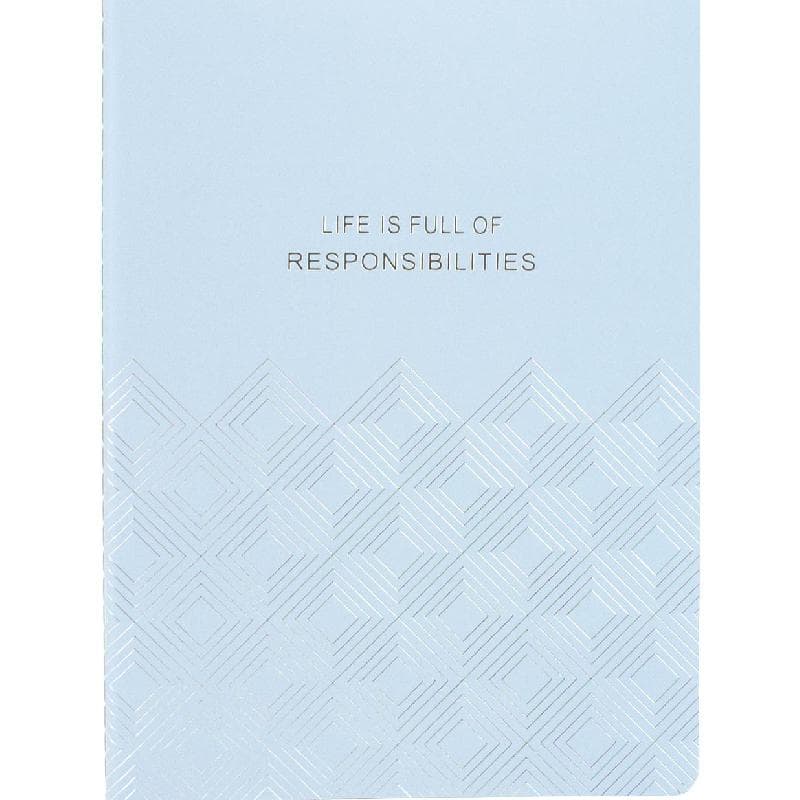 Roco Notebook, "Life is Full of Responsibility", B5, 62 Sheets, Lined, Blue