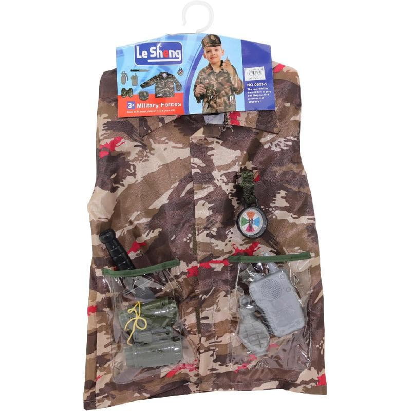 Le Sheng Military Forces - Fits Most Children 3-8 Years Age Role Play Costume