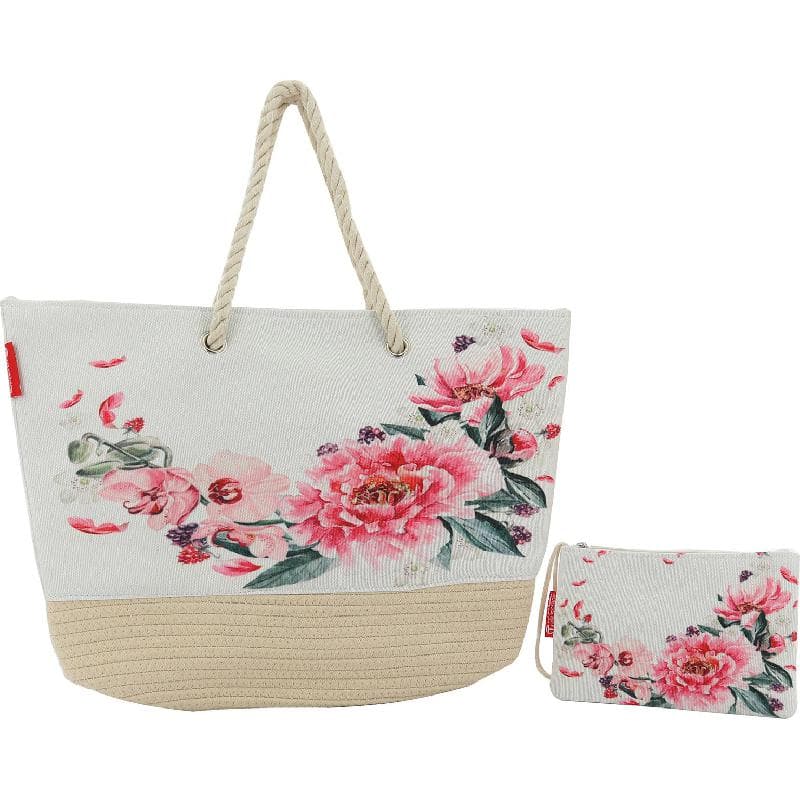 Tote Bag, Red/White
