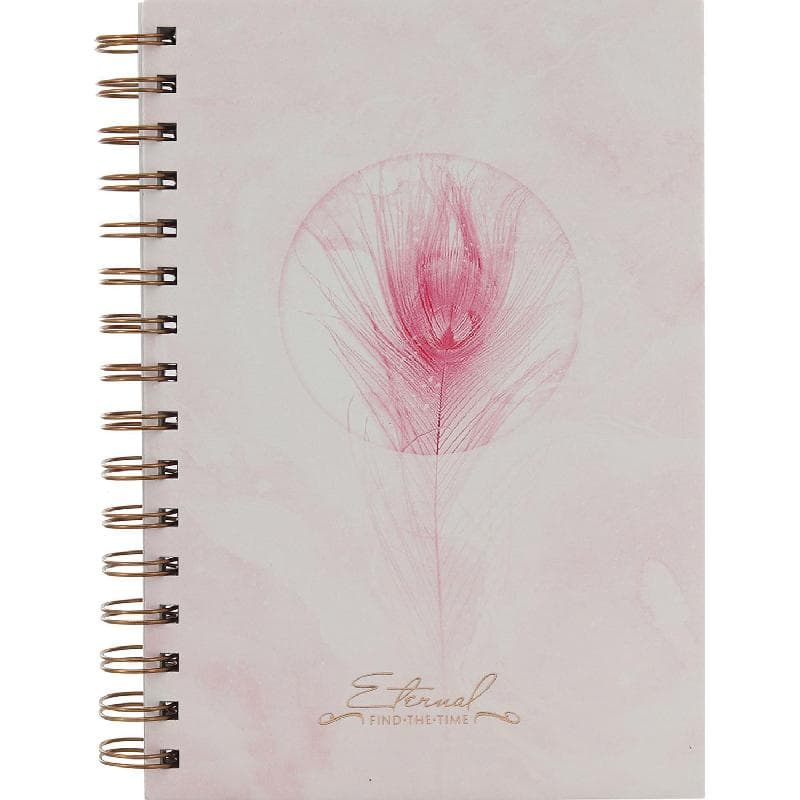 Roco Notebook, Eternal Flower, A5, 100 Sheets, Lined, Pink/White