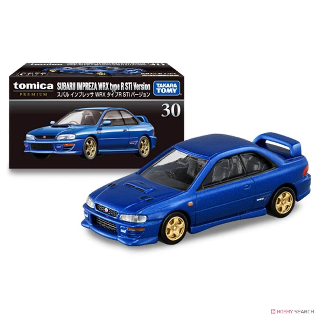 Takara Tomy Tomica Premium 30 Subaru Impreza WRX Type R STI Version Die-cast Car (1:64, Blue)