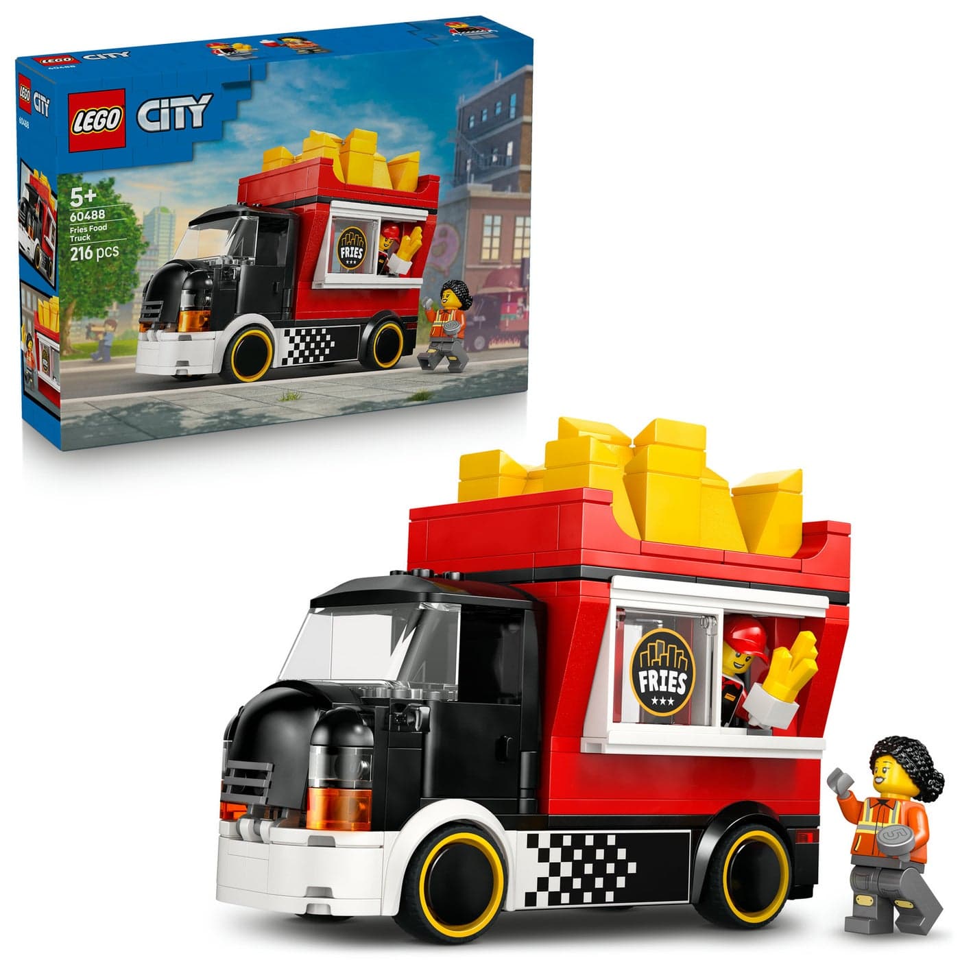 LEGO City Fries Food Truck 60488 Building Toy Set (216 Pieces)