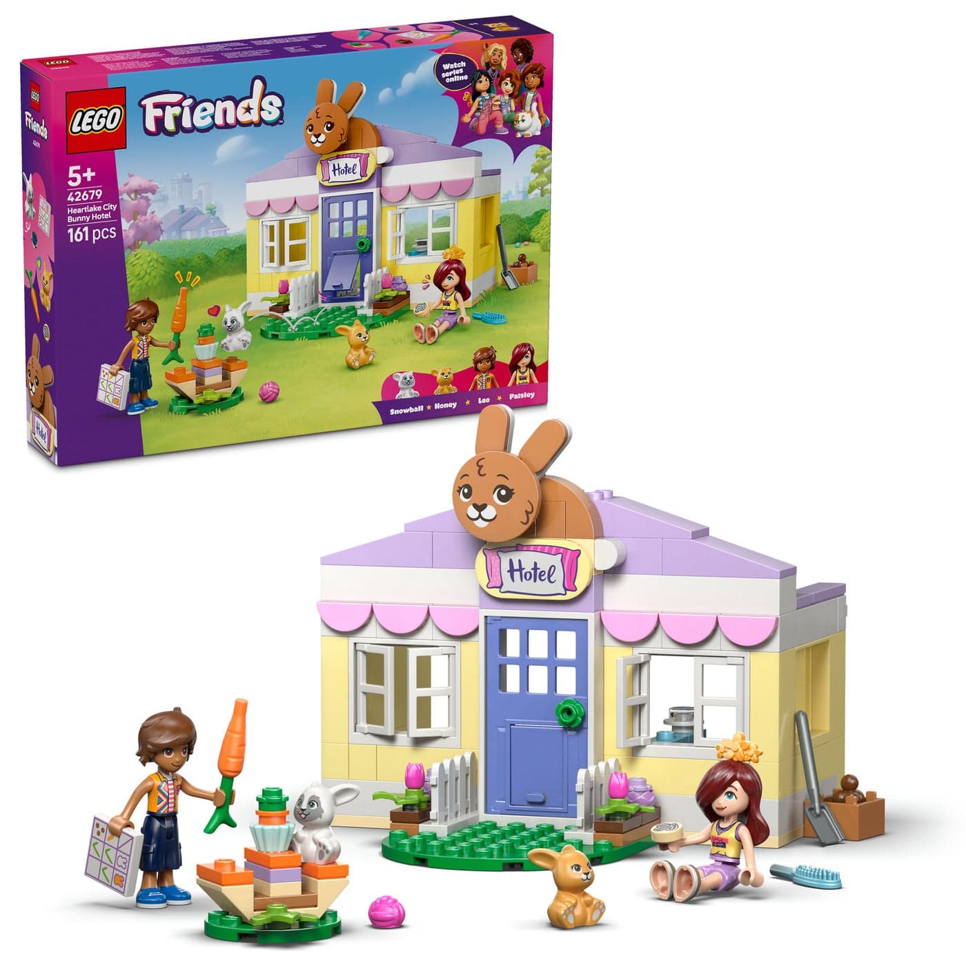 LEGO Friends Heartlake City Bunny Hotel 42679 Building Toy Set (161 Pieces)
