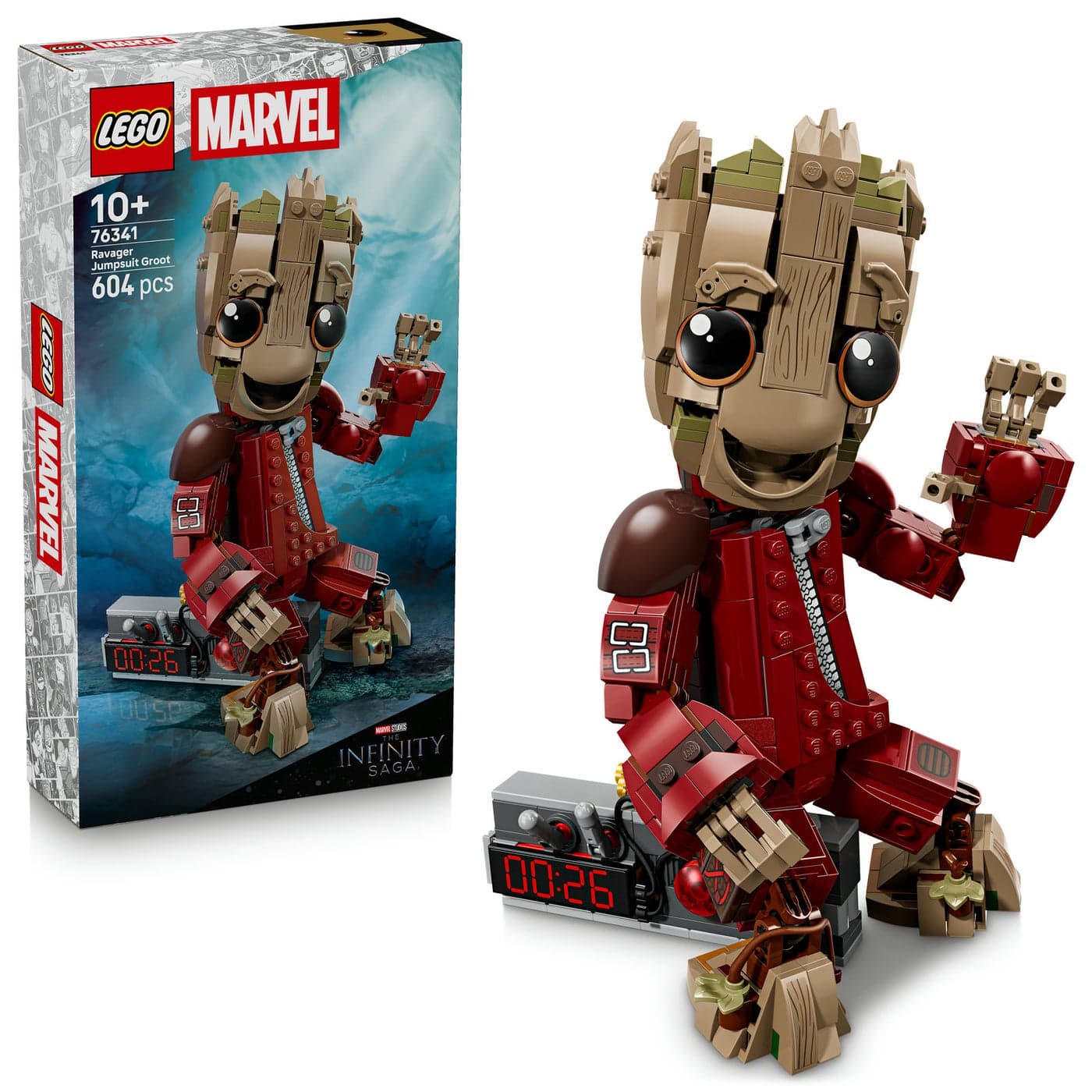 LEGO Marvel Ravager Jumpsuit Groot 76341 Building Toy Set (604 Pieces)
