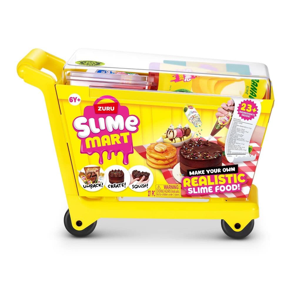 Slime Mart Series 1 Make Your Own Realistic Slime Food! Shopping Cart DIY Kit (27 Pieces)