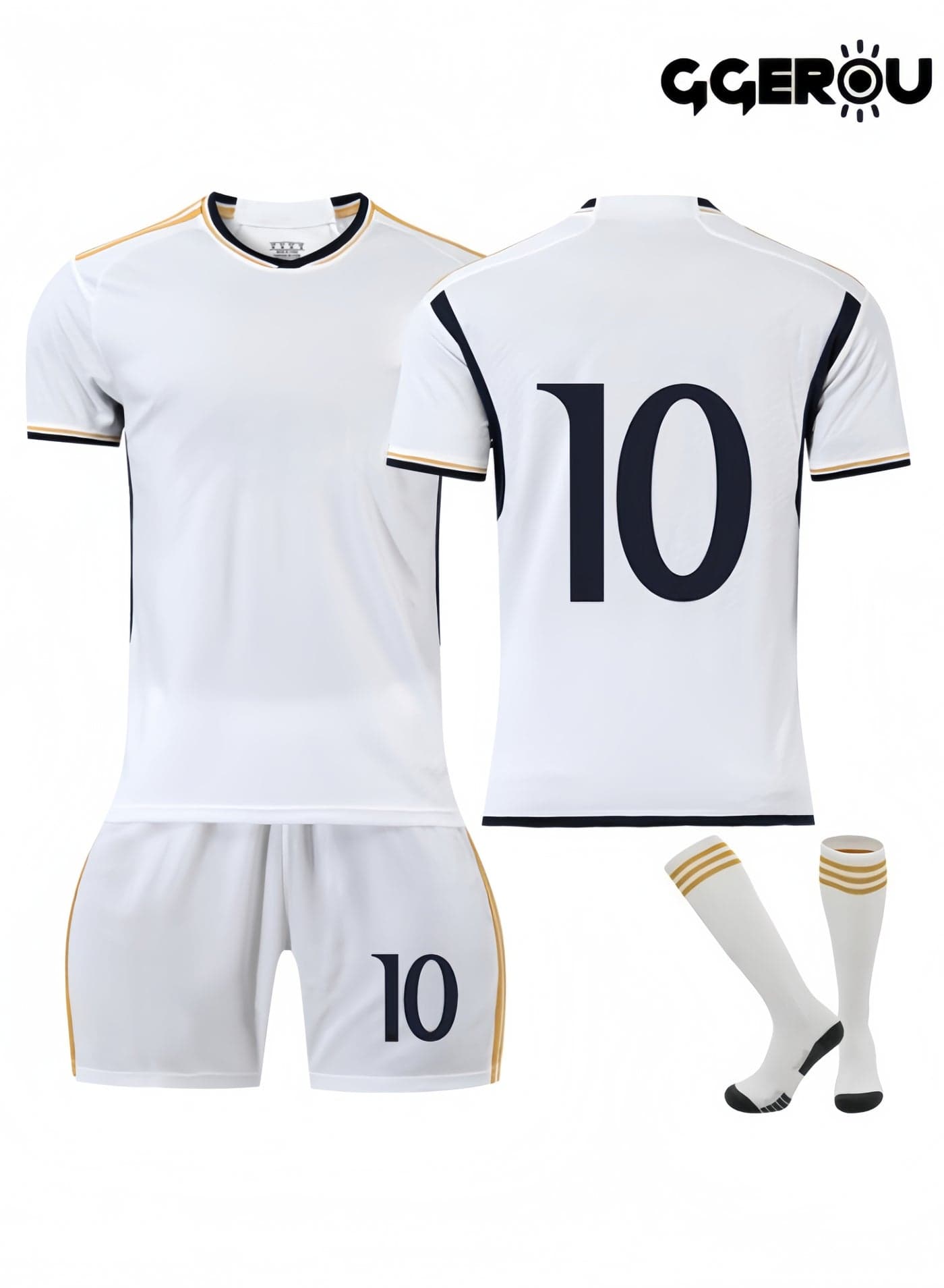 Kids Football Jersey Set, No.10 Football Soccer Jersey, Football Soccer Jersey Tracksuits Kit for Kids Youth