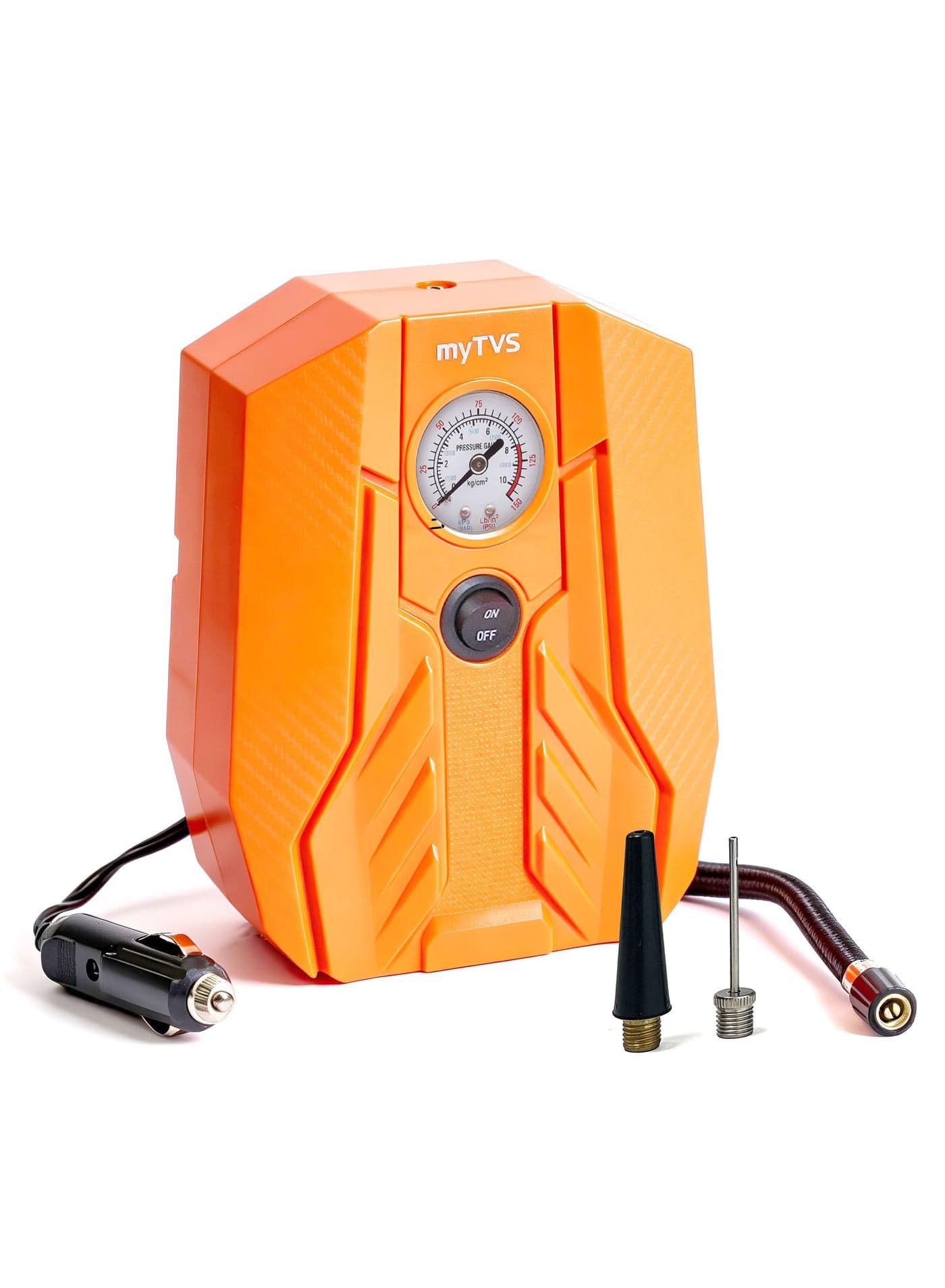 myTVS Analog Tyre Inflator for Car & Bike 100 PSI with LED Torch | Compatible with All car |1+1 Years Warranty (TI-15)