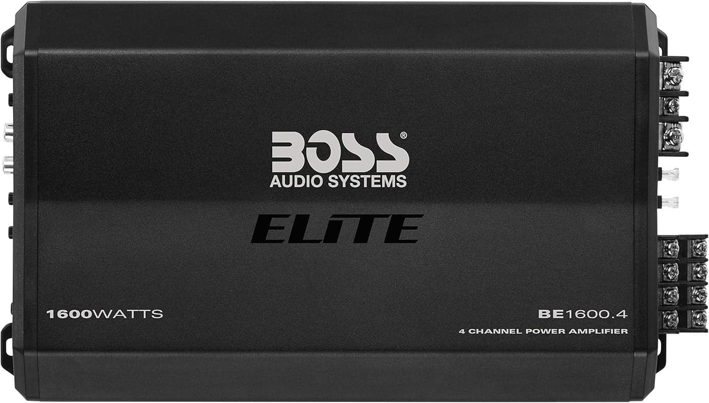 BOSS Audio Systems Elite BE1600.4 4 Channel Car Amplifier - 1600 Watts, Class AB, Full Range, Bridgeable