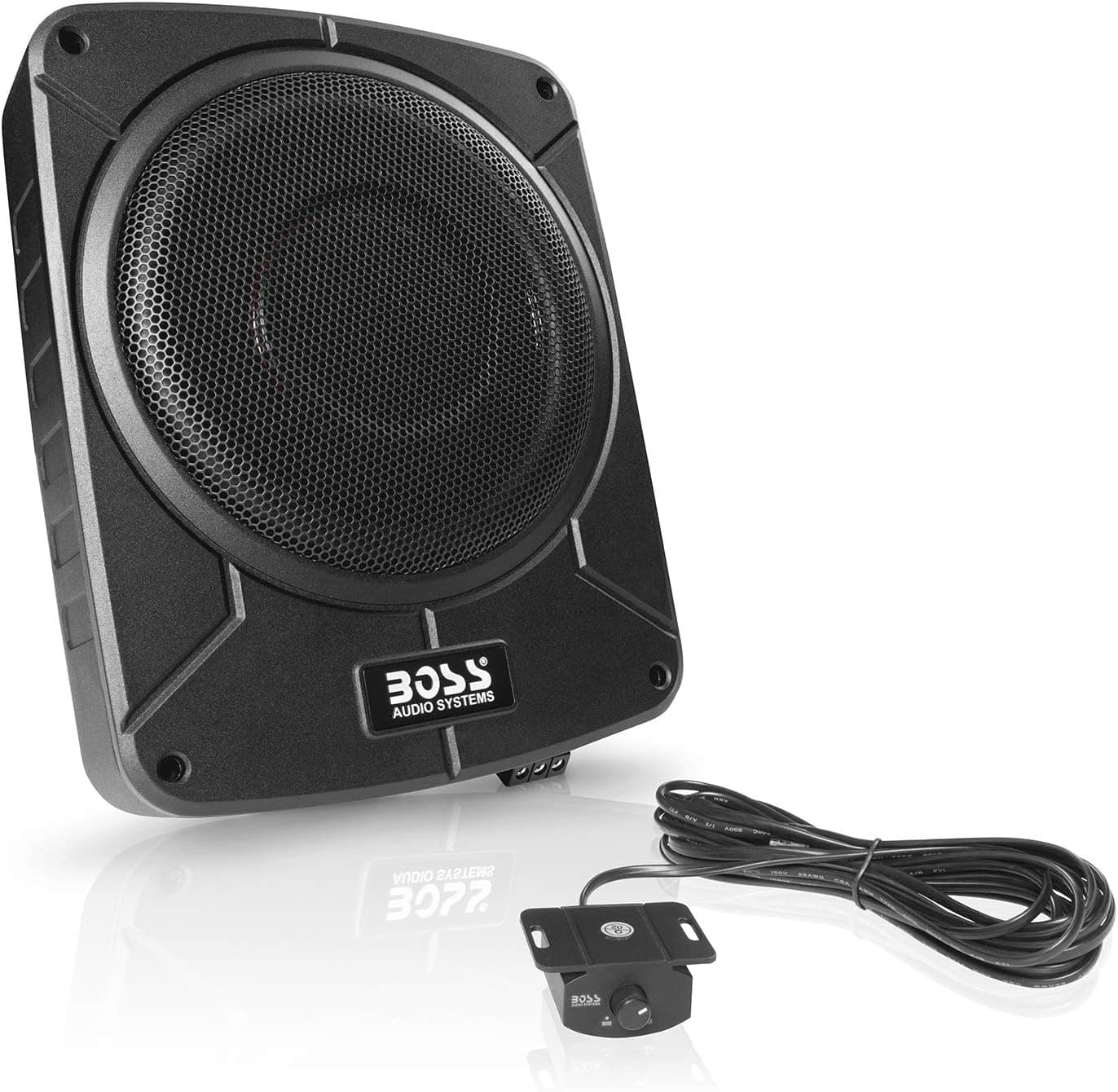 BOSS Audio Systems BAB10 Amplified Car Subwoofer - 1200 Watts Max Power, Low Profile, 10 Inch Subwoofer with Remote Control