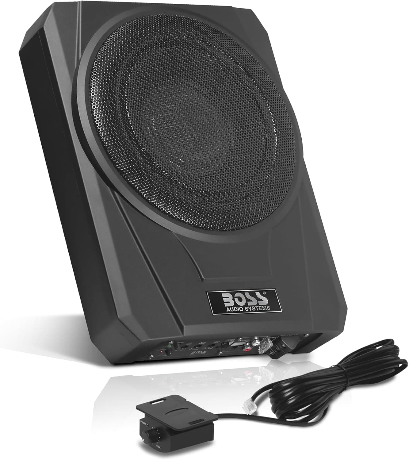 BOSS Audio Systems BASS10 Amplified Car Subwoofer - Low Profile 10 Inch with Remote Control