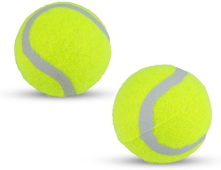 Daiso Tennis Balls Yellow (2 Balls) | Durable & Bouncy Sports Balls for Kids & Adults