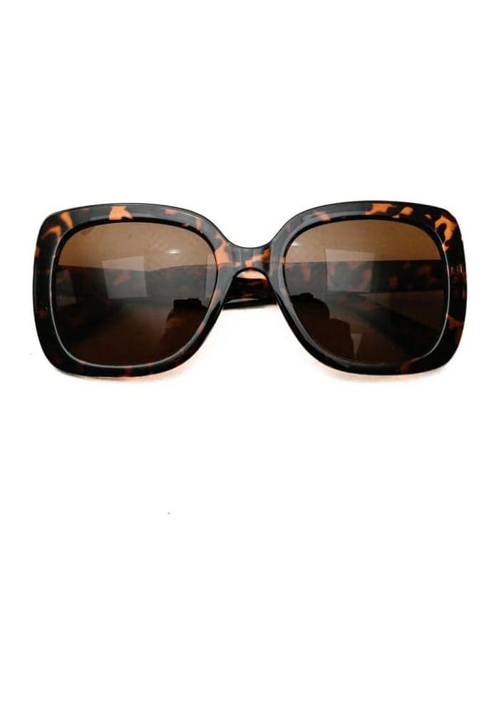 Daiso Square Sunglasses – Brown | Stylish UV Protection Eyewear for Men & Women