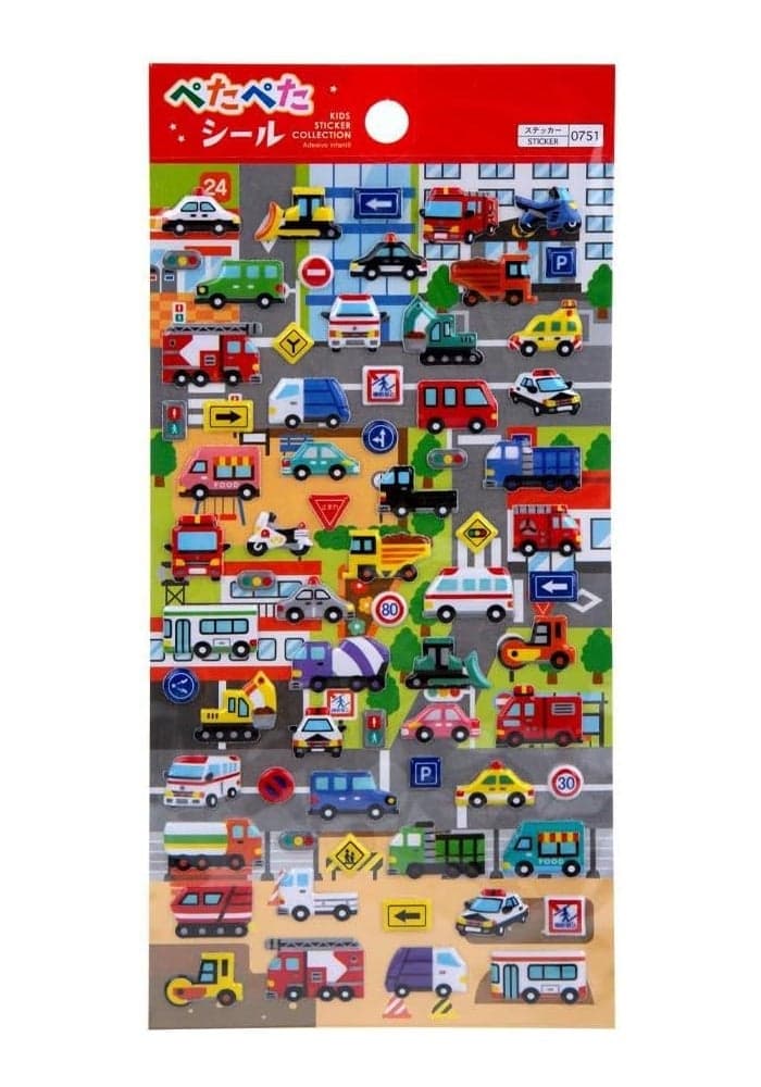 Daiso Multicolor Car Stickers Sheet (1 Sheet)