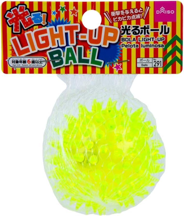 Daiso Light-up Ball – Green LED Flashing Toy Ball