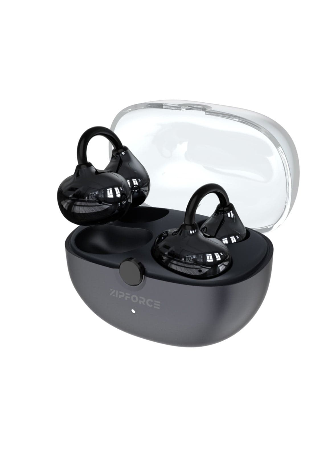 ZIPFORCE J80 True Open Ear Clip Wireless Earbuds - Bluetooth 6.0, Lightweight Comfort Clip Design OWS Earphones for Sports & Fitness,Black