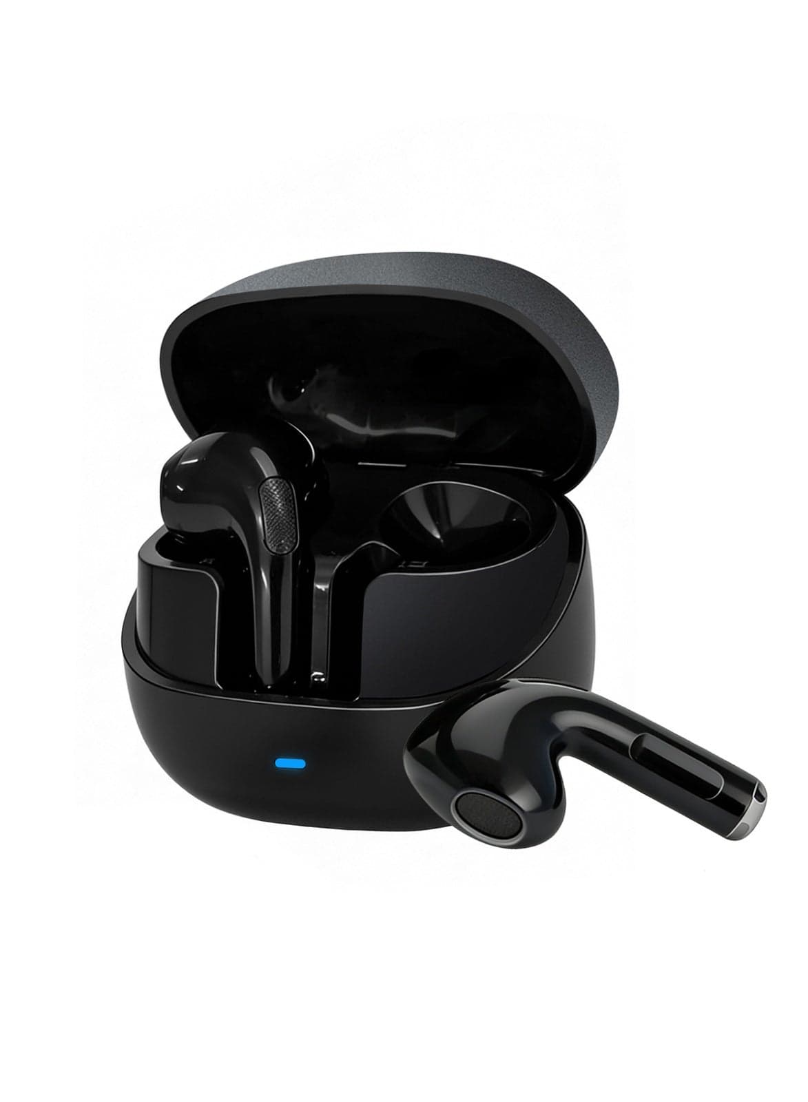 True Wireless Earbuds, Semi-In-Ear Bluetooth 6.0 Headphones, Bluetooth Earbuds with Easy Touch Control, Light-Weight Comfortable Earphones Noise Reduction Clear Call, Soft Ear Tips Ergonomic Fit for Daily Use Work Study Travel
