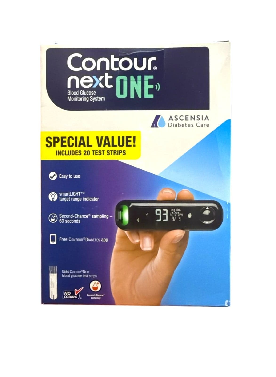 CONTOUR NEXT ONE Blood Glucose Monitoring System All-in-One Kit for Diabetes