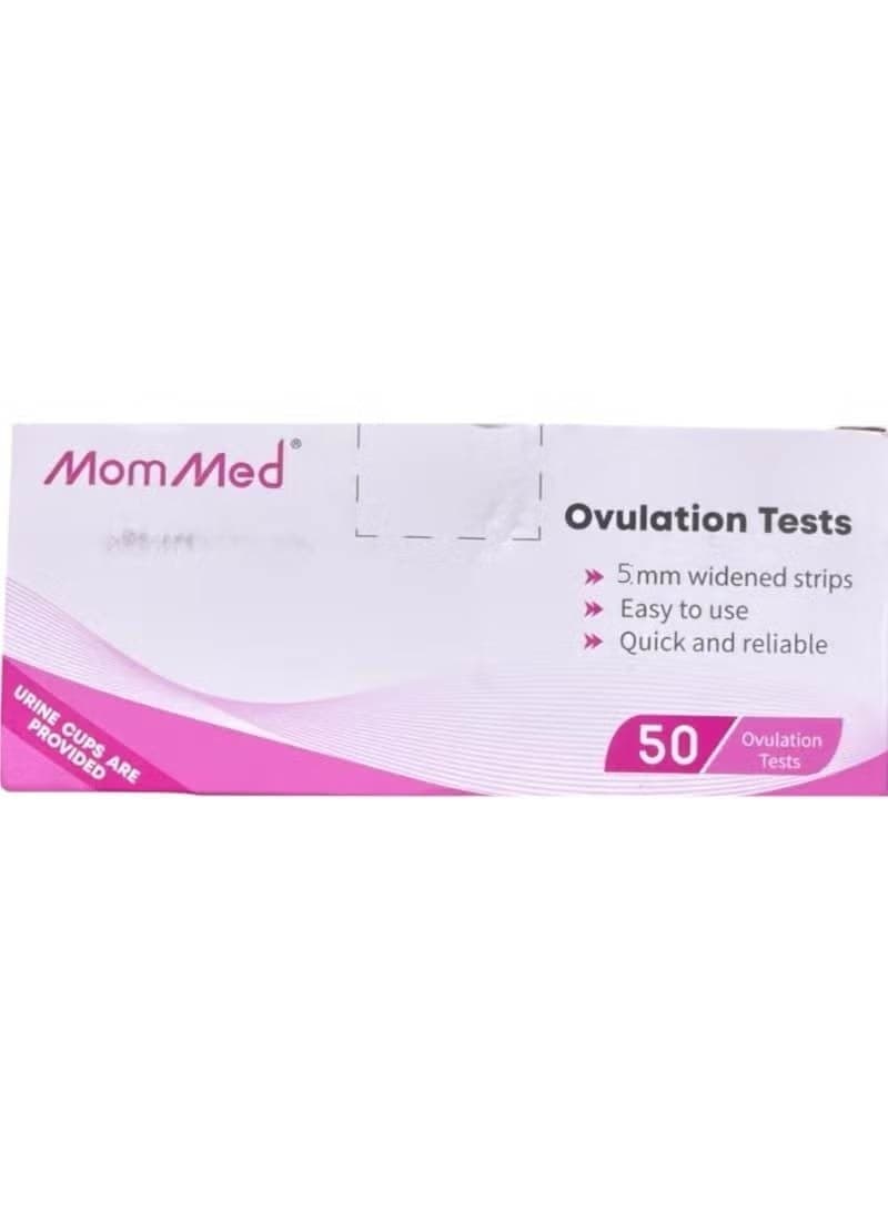 MomMed 50 LH Ovulation Predictor Kit with 50 Collection Cups for Women