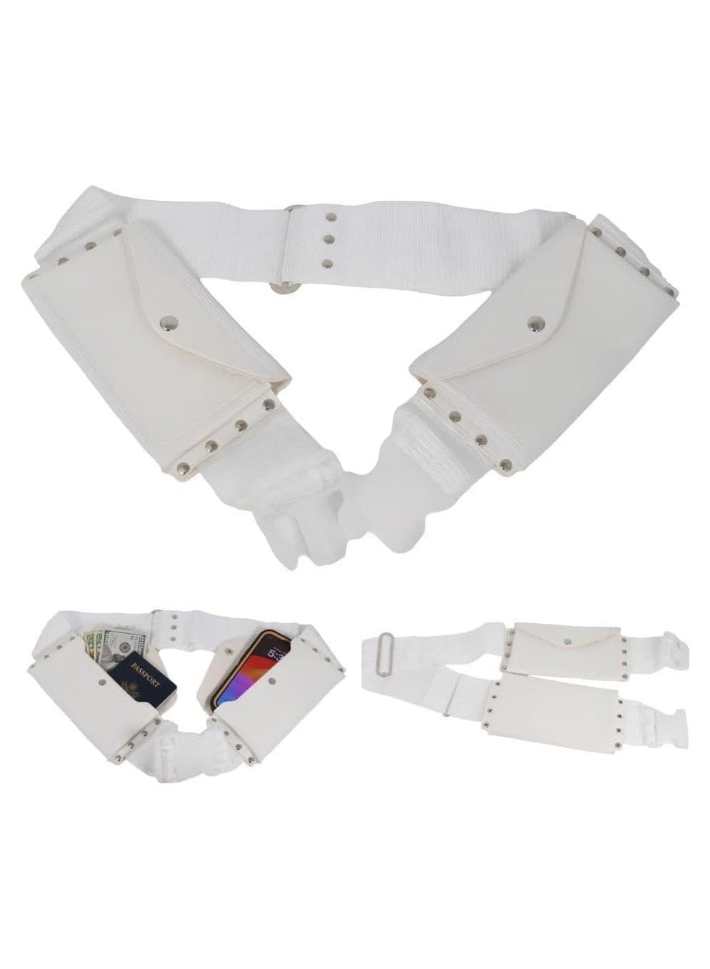 MahMir Premium Ihram Belt for Men – Comfortable, Adjustable, White Belt for Hajj & Umrah, Unstitched, Waterproof, Follows Sunnah, Ideal for Ahram & Ehram