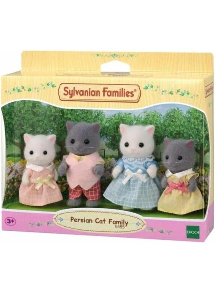 Persian Cat Family Dolls Set, Multicolor Figurines for Dollhouse & Imaginative Play, Pretend Play Animal Toys for Kids, Educational Fun for Girls & Boys
