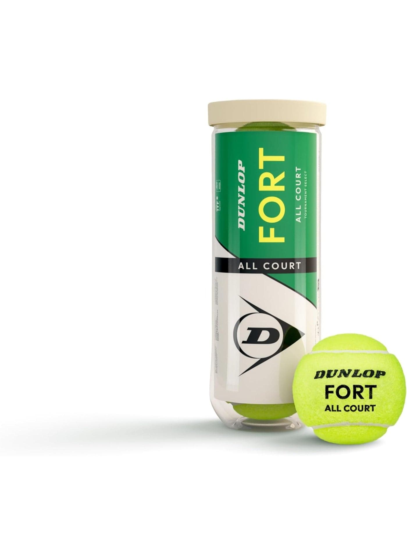 Fort All Court TS Tennis Balls – 3 Ball Pack, Premium Tennis Ball for All Court Surfaces, Professional Performance for Training & Match Play
