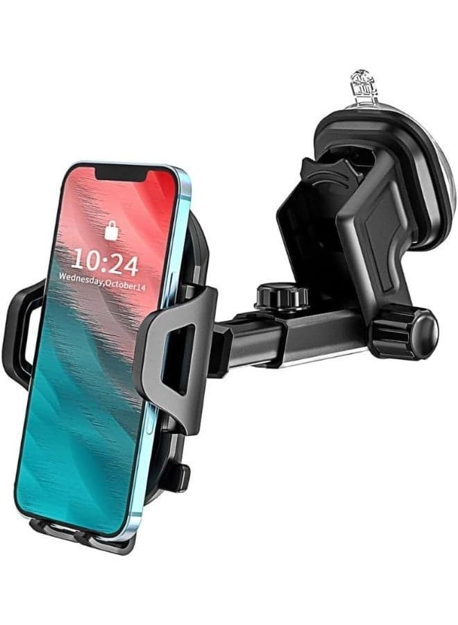Universal 360° Car Phone Holder Mount for Dashboard, Windshield & Desk | Hands-Free Mobile Stand Compatible with iPhone & Android Smartphones