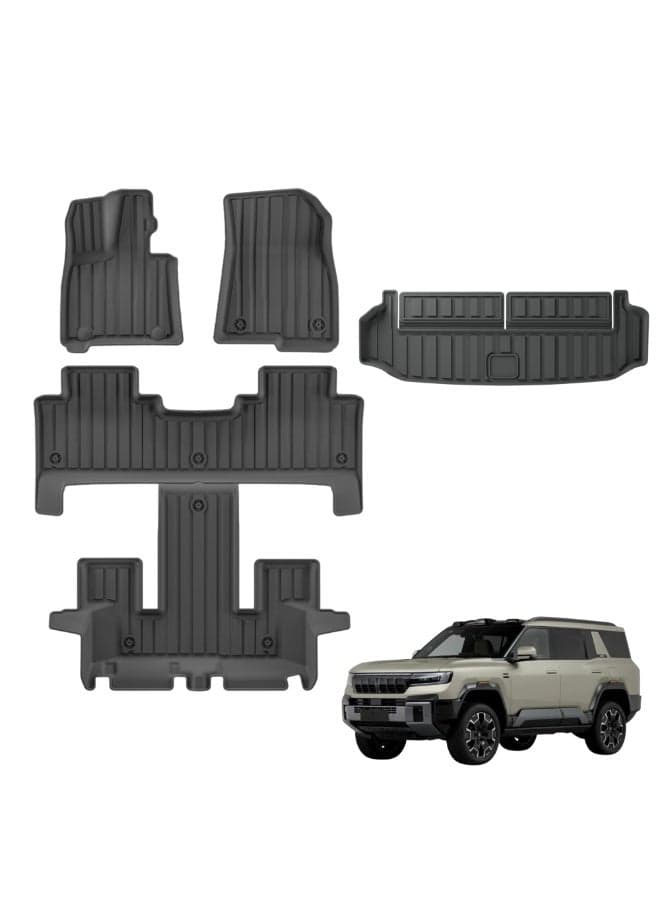 MOTOR FIT 3D Car Floor Mats Set for BYD Leopard 8 / Denza B8 6-Seater 2024–2026 | Custom Fit All-Weather Car Mats | BYD Interior Accessories | Eco-Friendly, Odorless, Interior Protection
