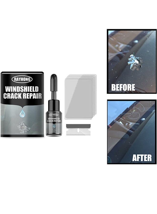 Windshield Crack Repalr Kit, Multi Functional Car Windshield Adhesive Fluid, Crack Care Agent, Fix Auto Glass Windshield Crack Chip Scratch, 20ml