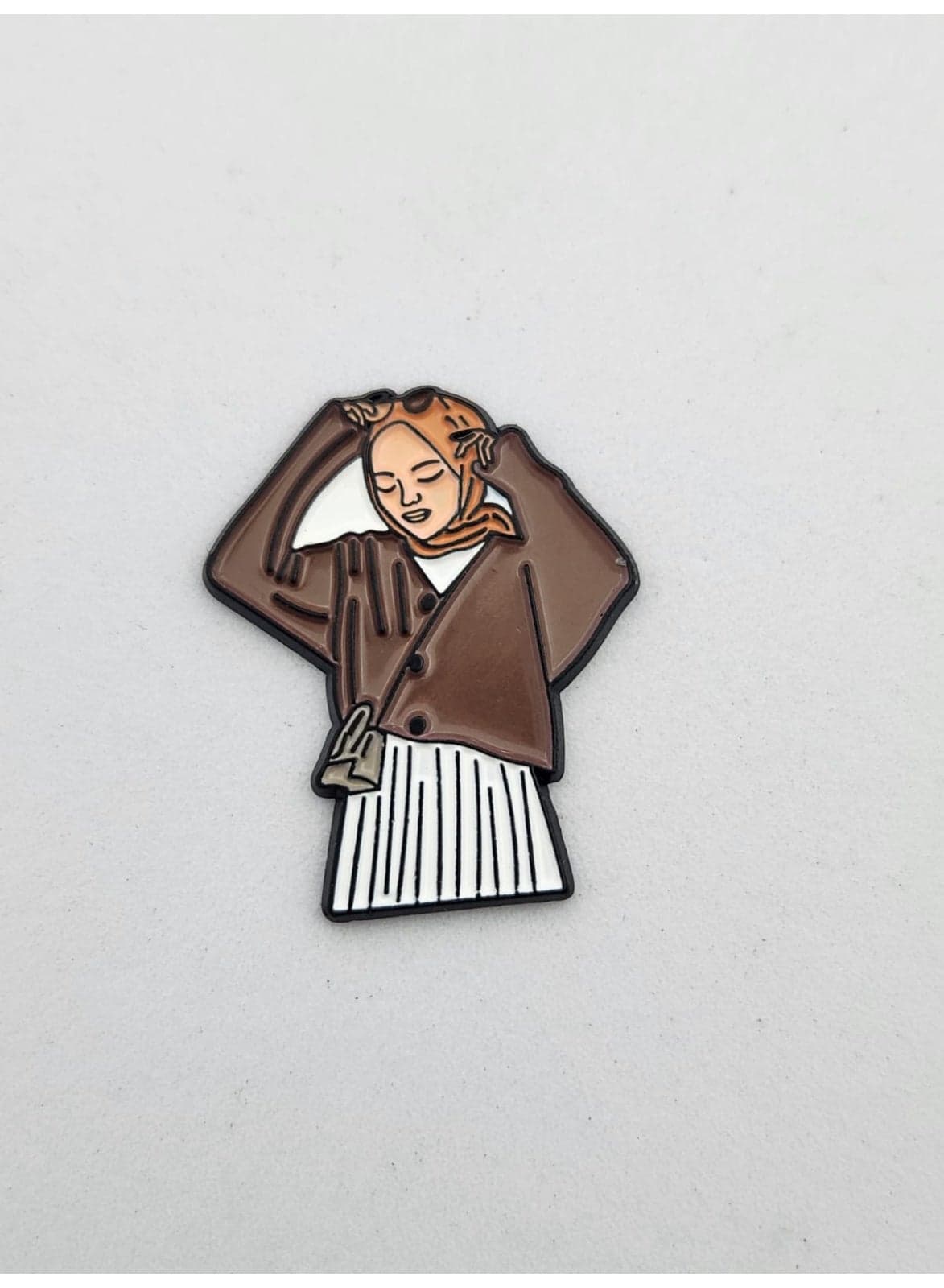Hijabi Girl Logo Sticker Badge Metal Sticker Decorative Badge for mobile,laptop Backpacks,Accessories Fans Stickers Display for I pad,and Collectors Walls, Doors, Cars, Trucks, Motorcycles Fridge