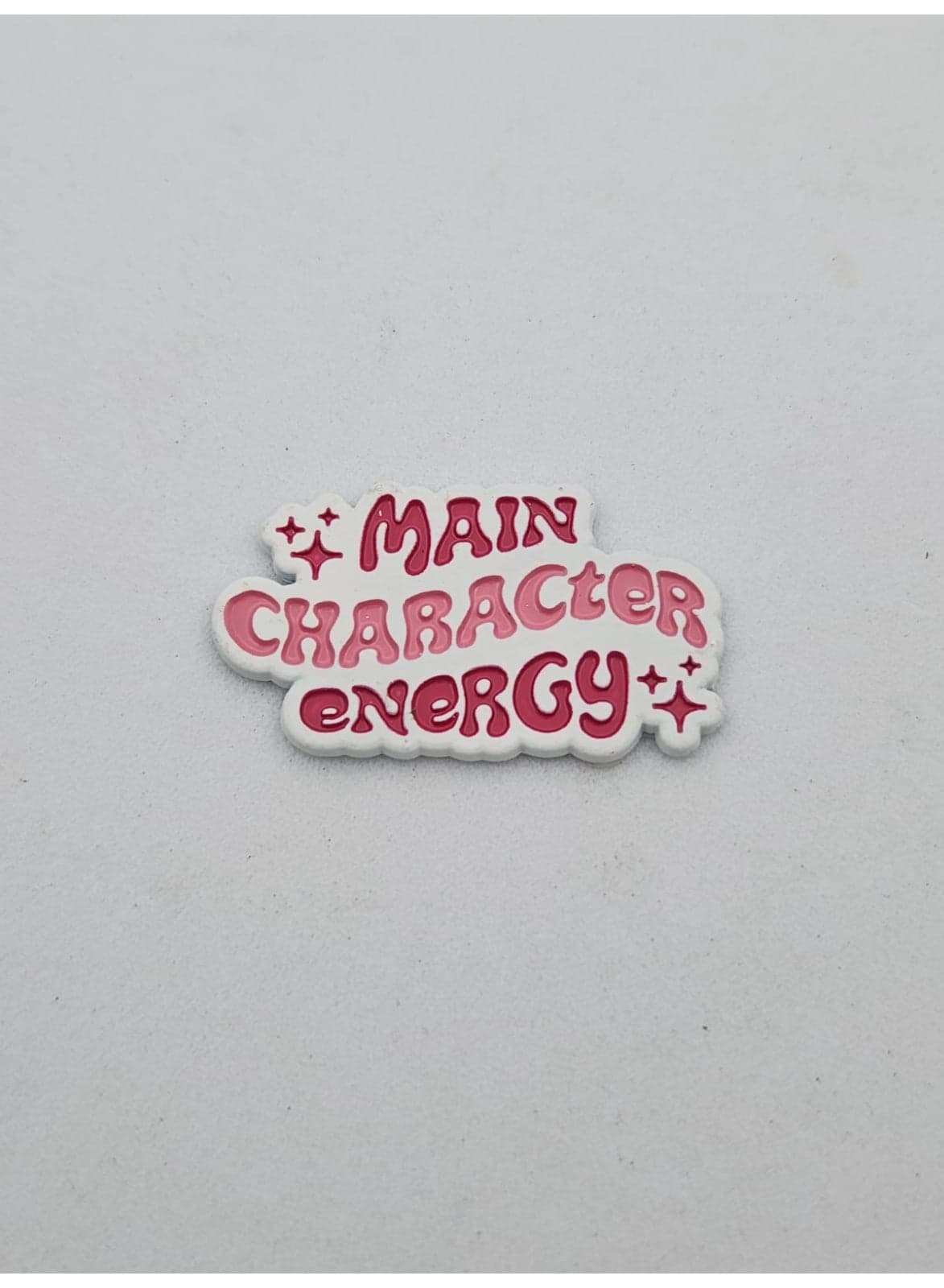 Main Character Energy Logo Metal Sticker Decorative Badge for mobile,laptop Backpacks,Accessories Fans Stickers Display for I pad,and Collectors Walls, Doors, Cars, Trucks, Motorcycles Fridge