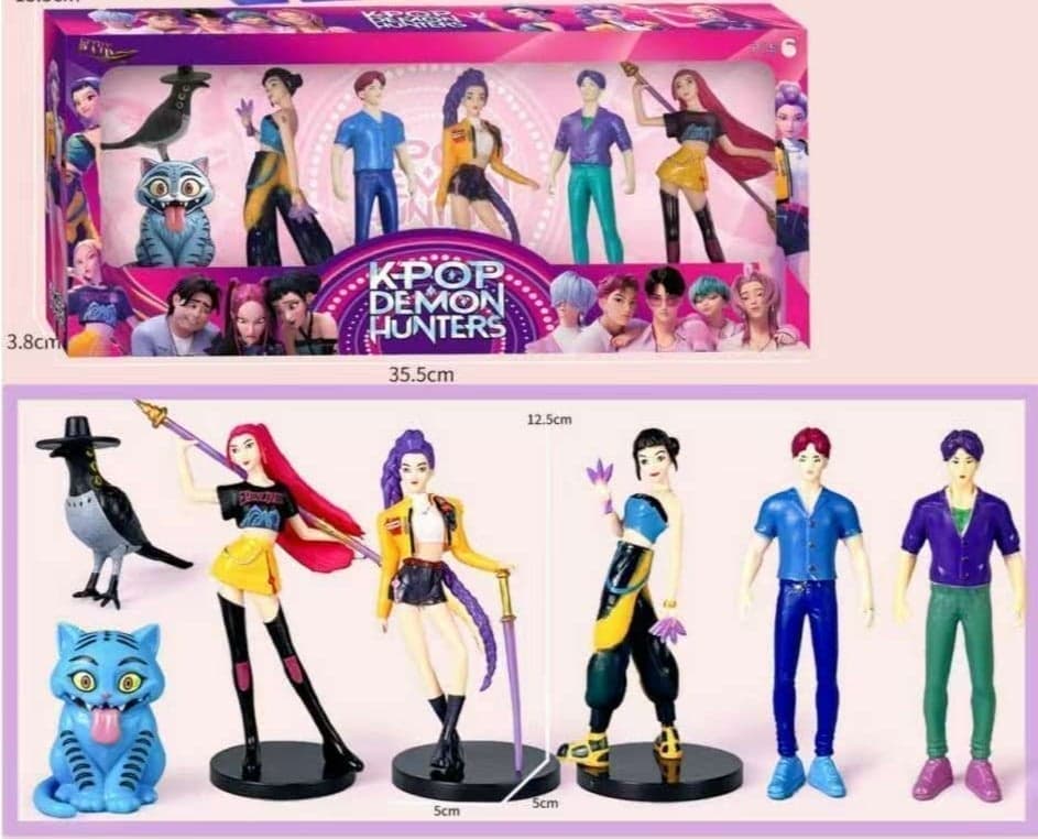 Figures Kpop Demon Hunters Action Figure Home Decor Desk Ornament For Hunters Fans 7 pcs set