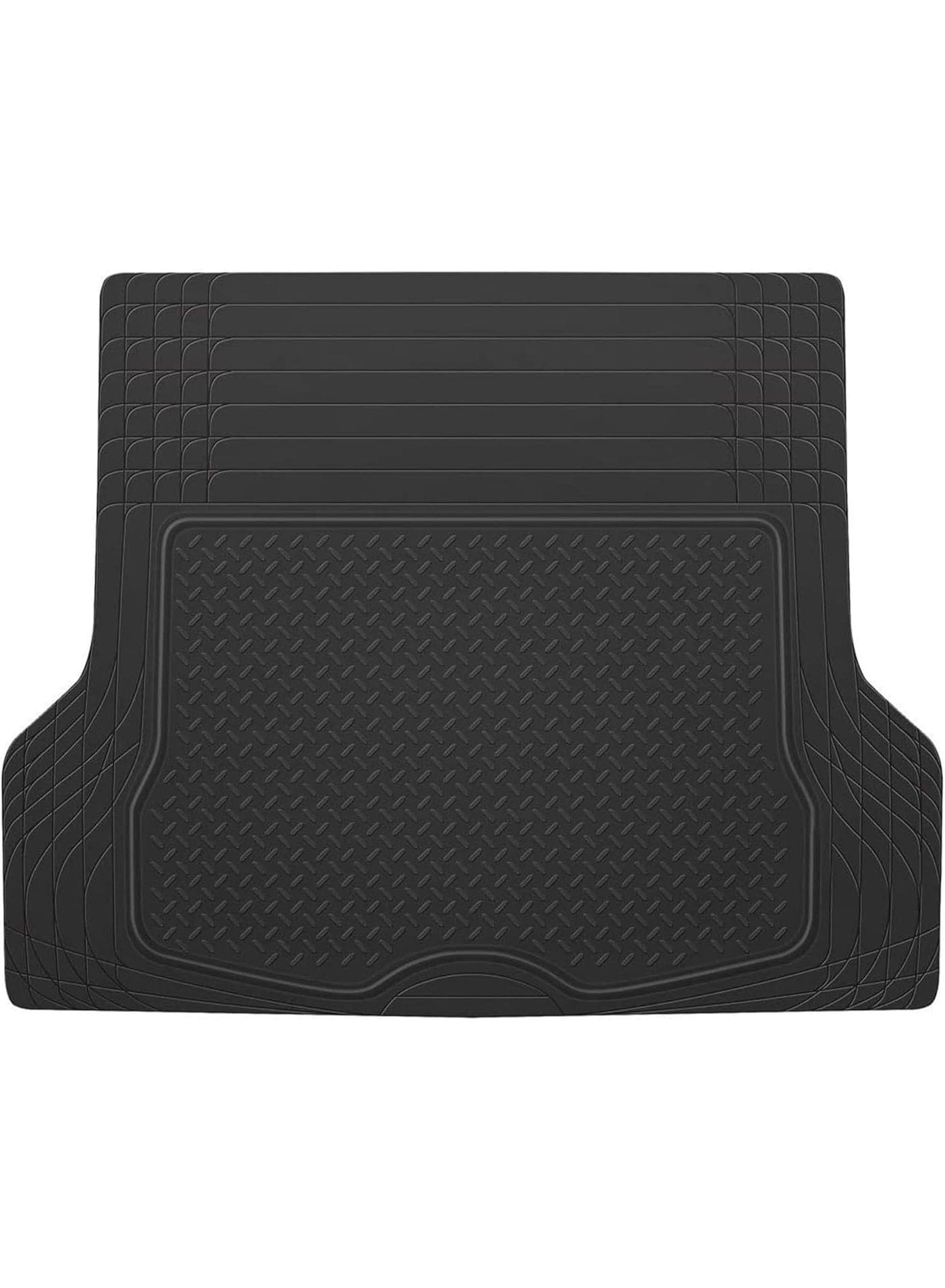 Dunekart Universal Car Trunk Mat, Heavy Duty All Weather Cargo Liner Floor Protection, Waterproof Trimmable Rubber Pad for SUV Sedan Auto - Black