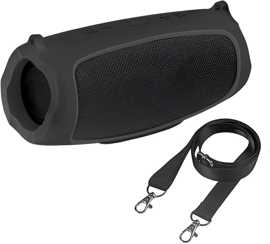 Black Silicone Protective Case with Strap for 5 Cover Skin