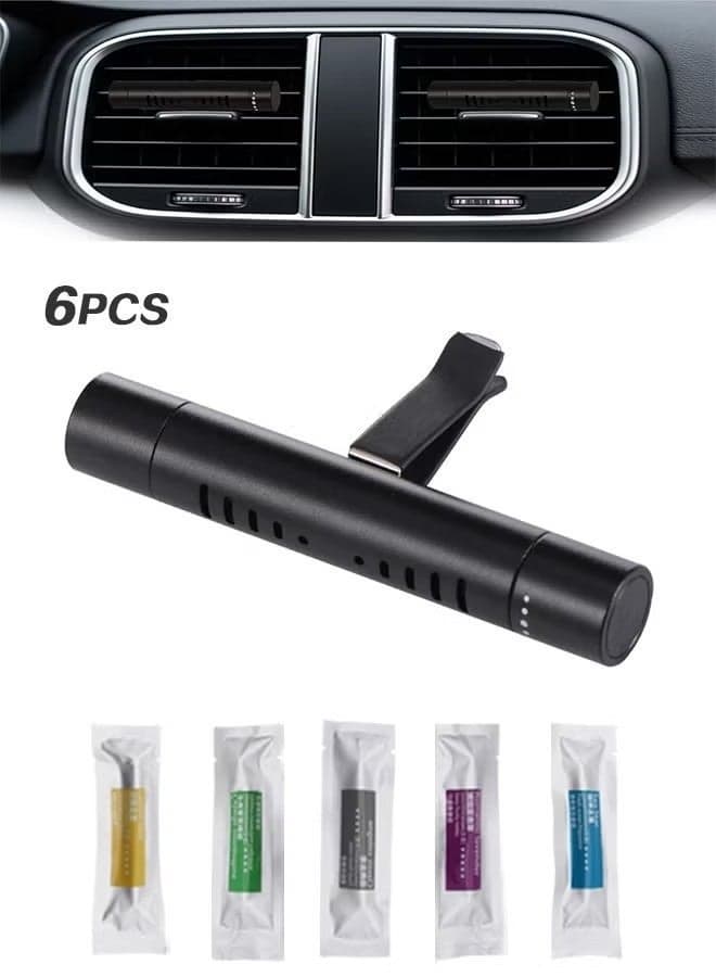 Car Perfume Diffuser With 5 Odorless Refill Sticks, Essential Oil Car Diffuser Suitablefor, Car, Bathroom, OfficeScenario, Cloakroom, Bedrooms, Birthday(Black)