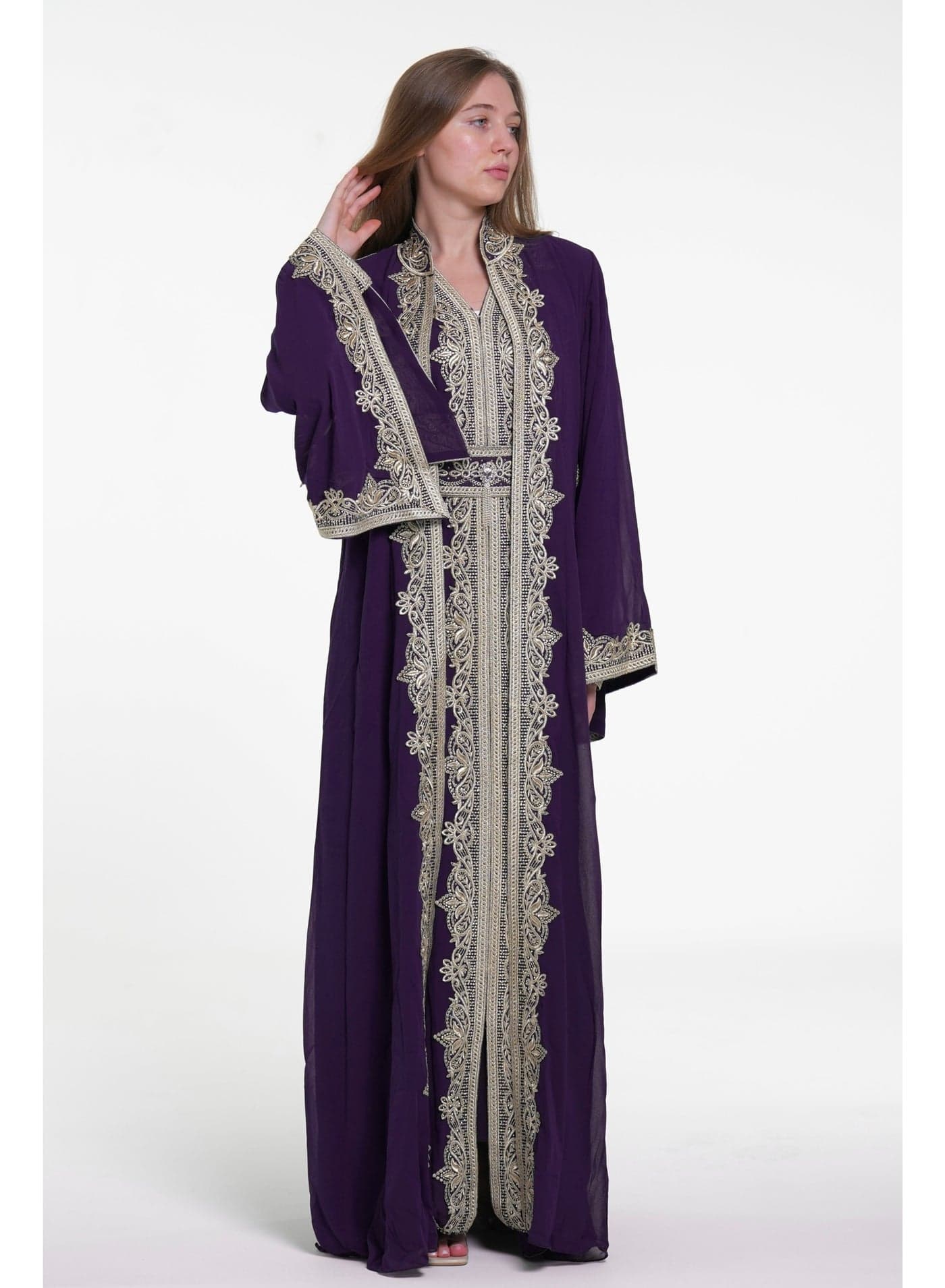 belted kaftan arabian dress