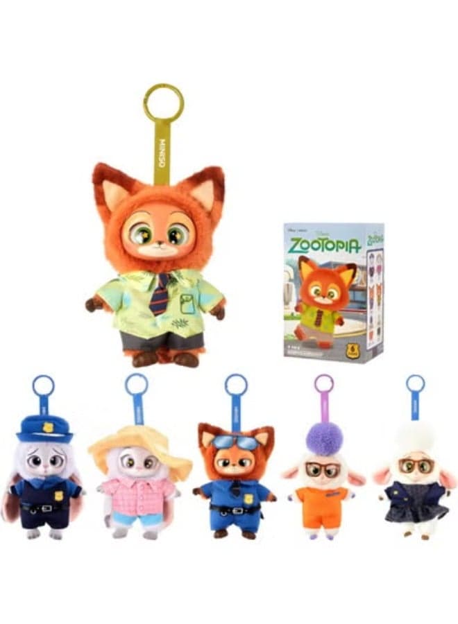 Miniso Zootopia Series Blind Box Disney Vinyl Plush Pendant and Keychain Mystery Blindbox.