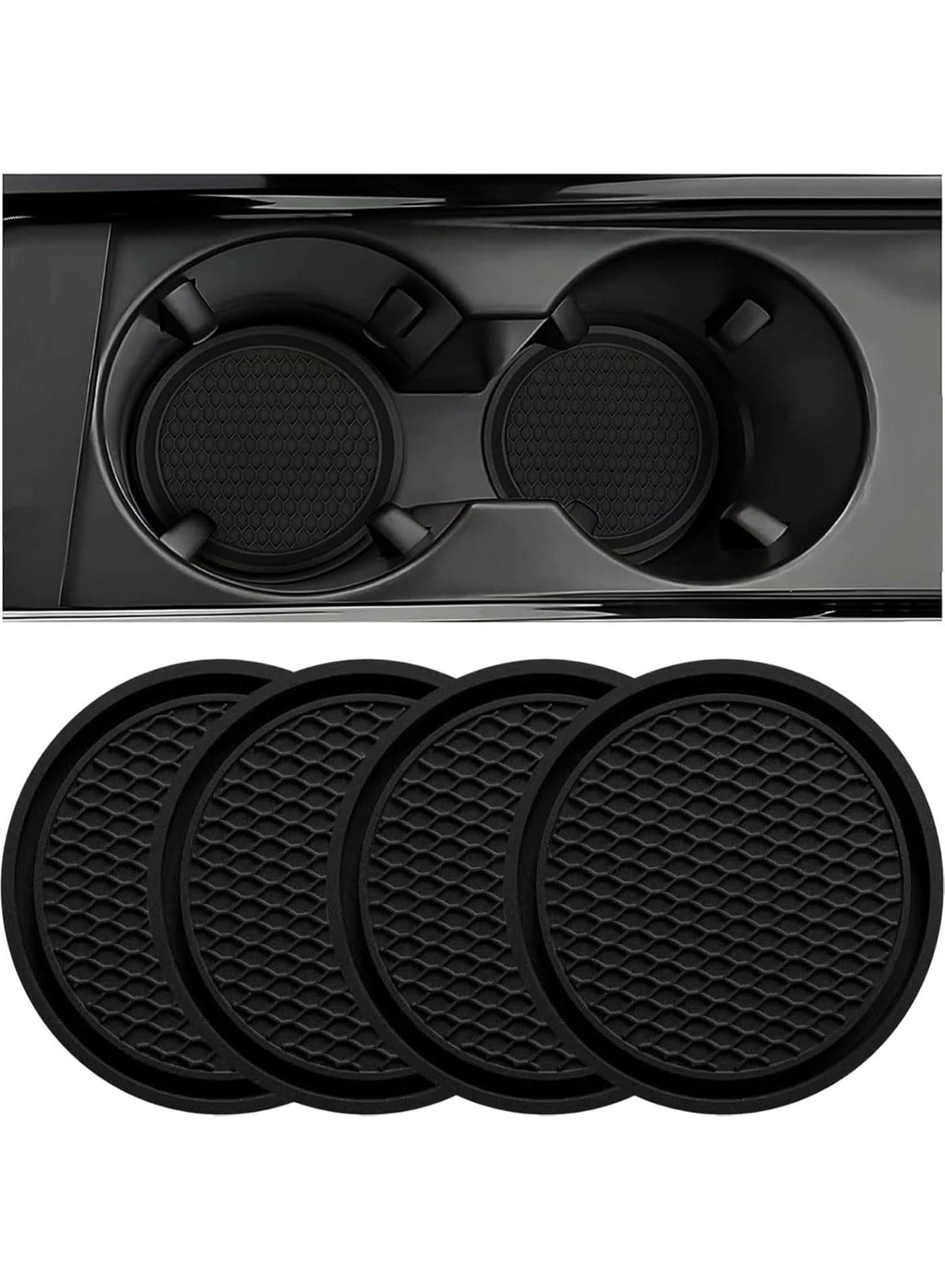 4PCS Car Cup Holder Coaster Cup Holder Non-Slip Insert Coaster Car Interior Universal Durable Auto Cup Mat