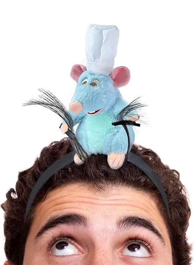 Rat Headband Clip Grabs Hair Rat Plush Toy Mouse Ears Stuffed Animal Costume Props Funny for Adults