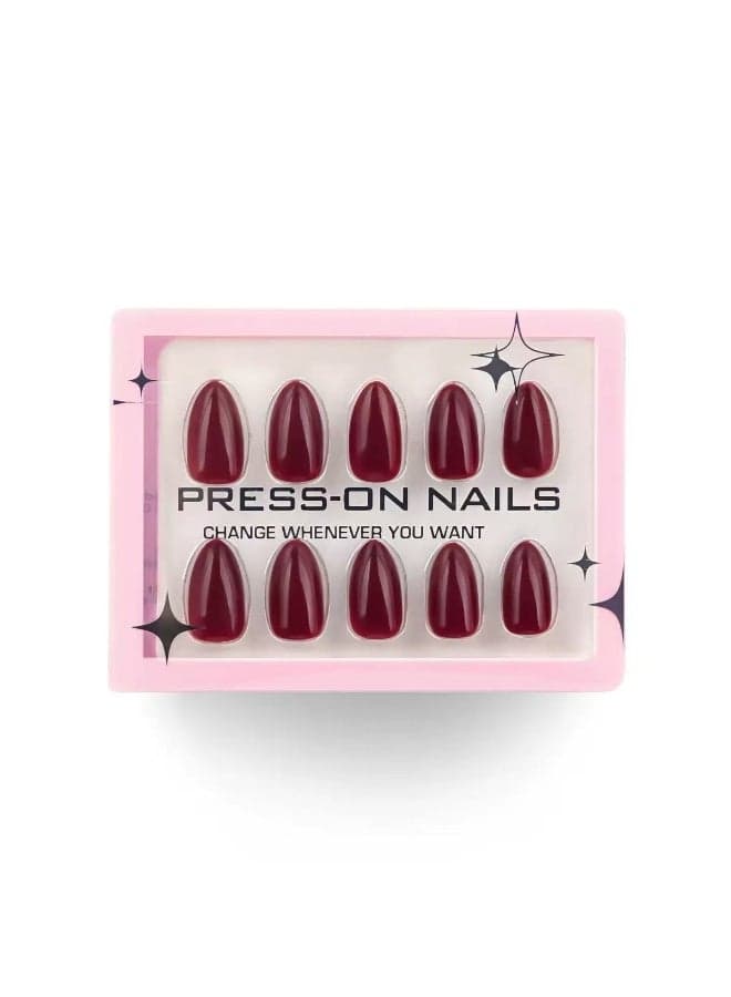24pcs Press On False Nails,Short Almond beige nude cat eye glossy nail art sheets,Can Be Reused.Fake Acrylic Nails With Glue Kit.