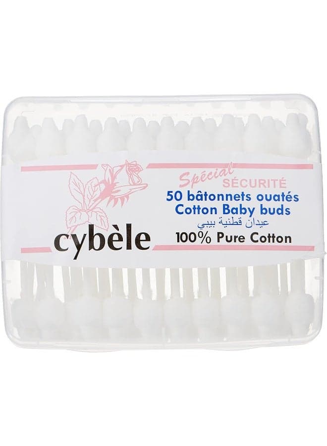 Cybele Baby Cotton Bud 50 Pieces, White
