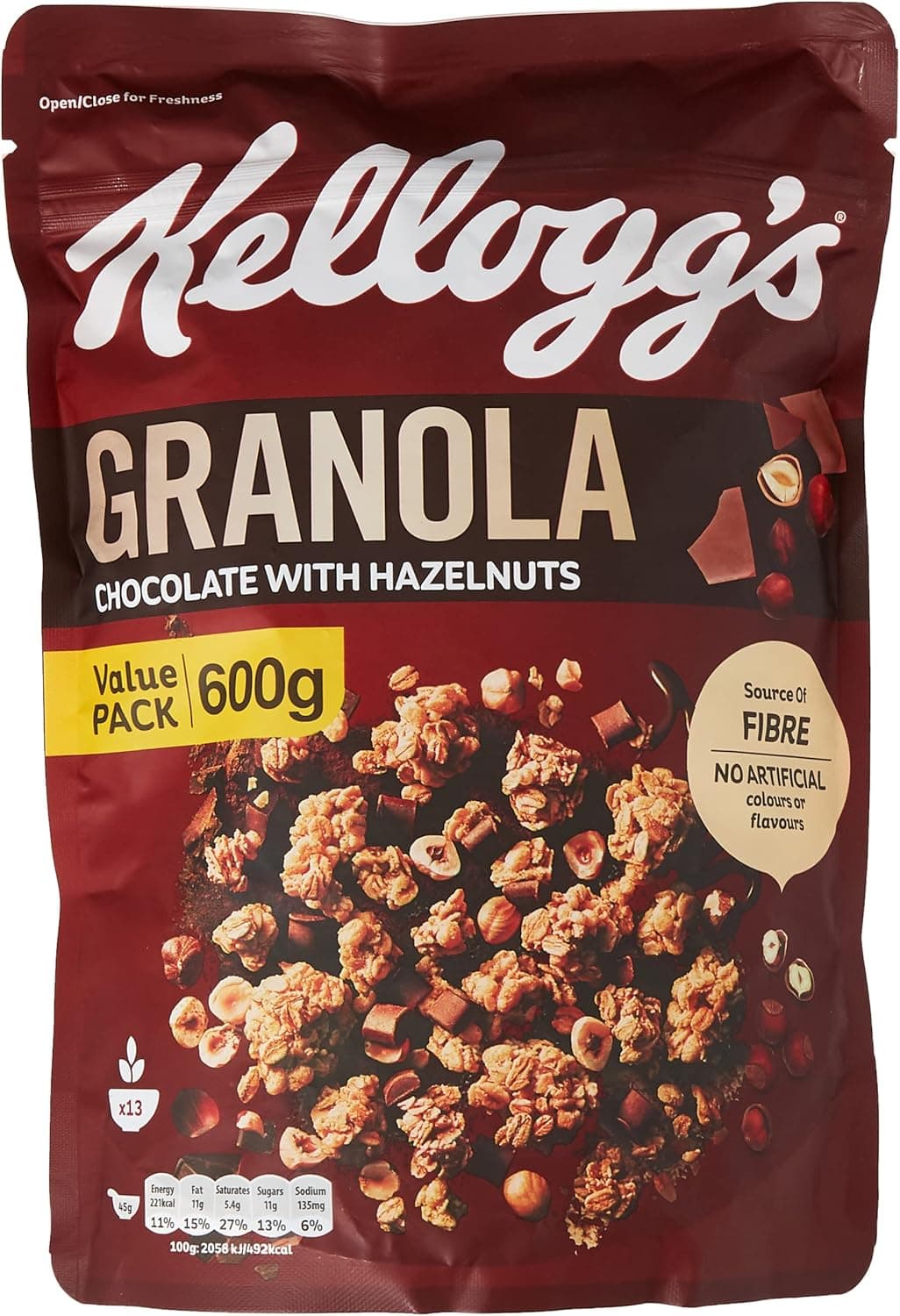 Kellogg's Granola Chocolate With Hazelnut