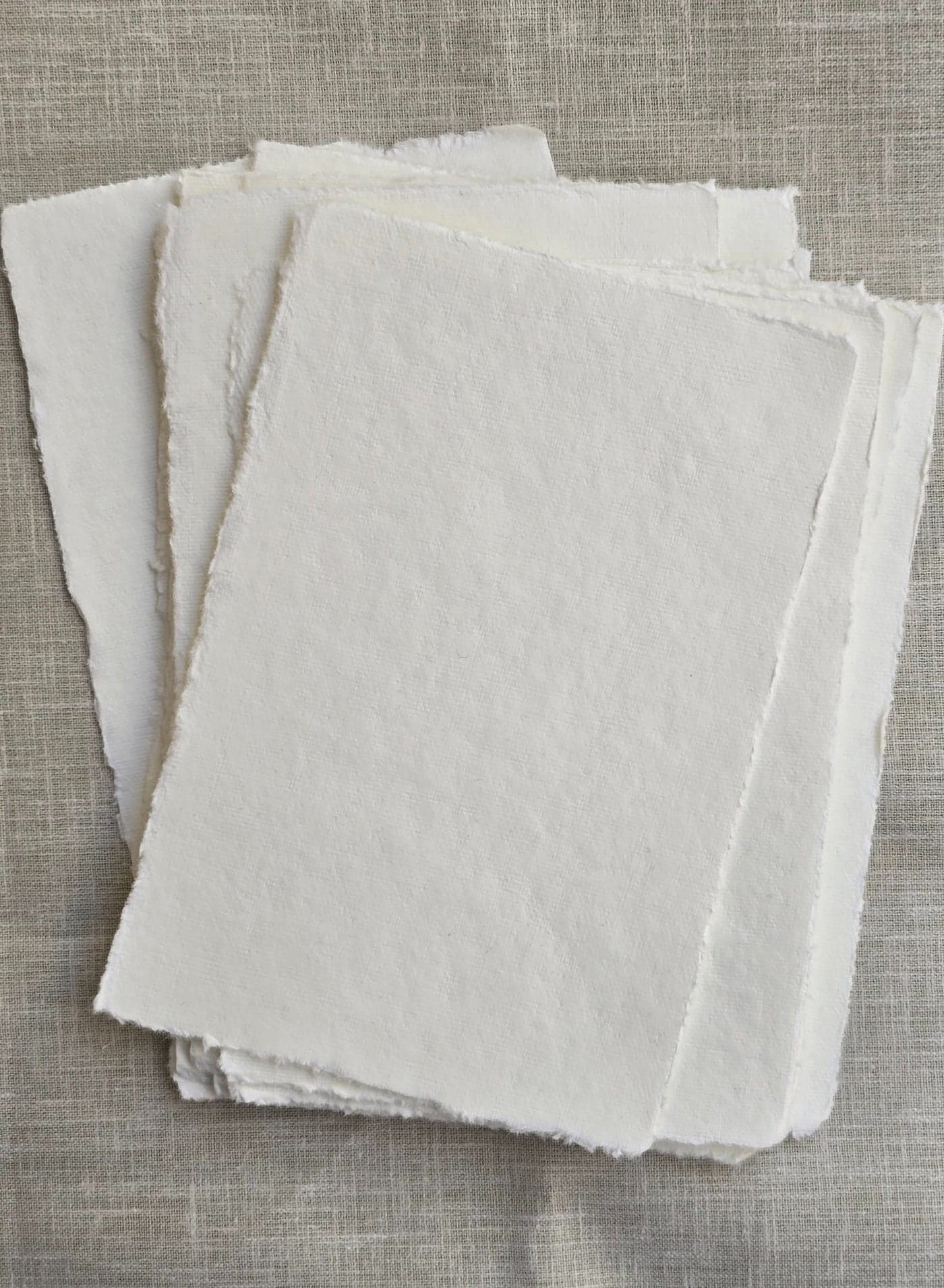 Cotton Paper Handmade Deckle Edges