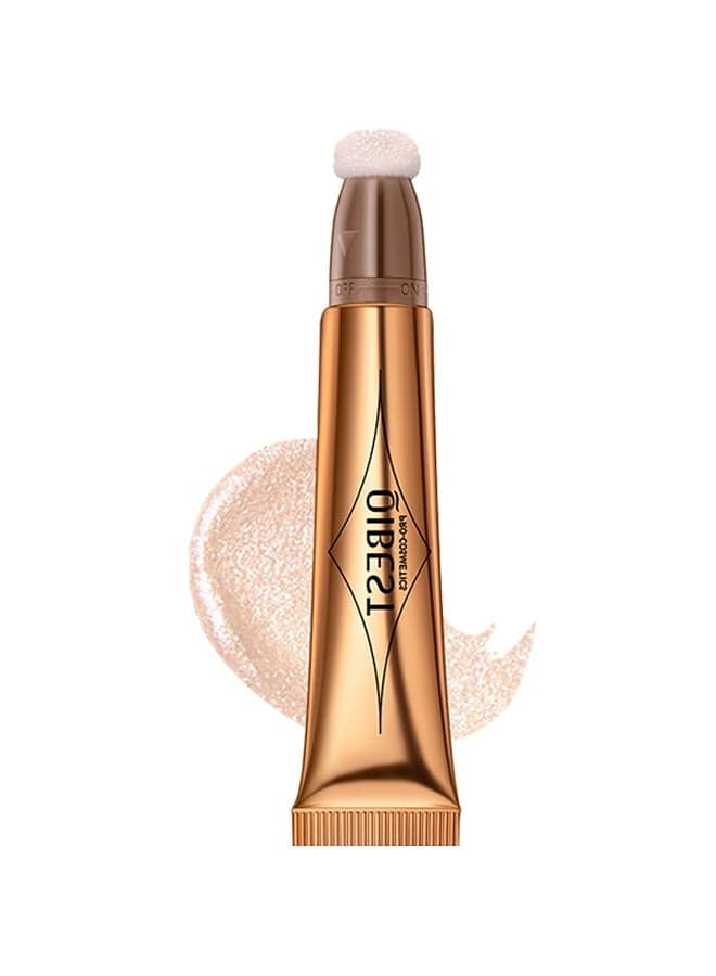 Multi-Functional Highlighter Makeup Pen,Pearl Fine Flash,Natural Brightening Face Makeup No.04